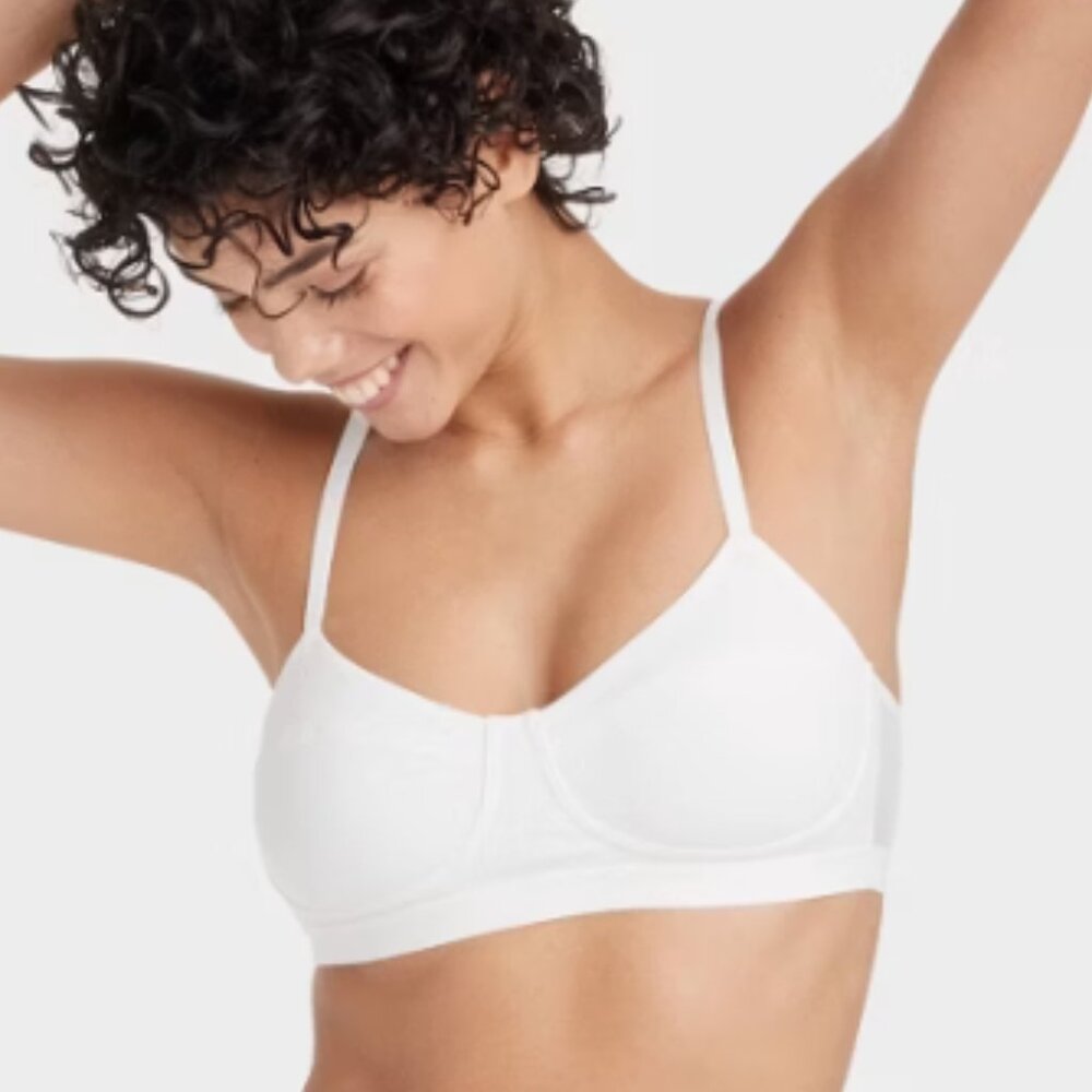💜 LAST CHANCE Colsie Off White Mesh Back Balconette Style Bralette